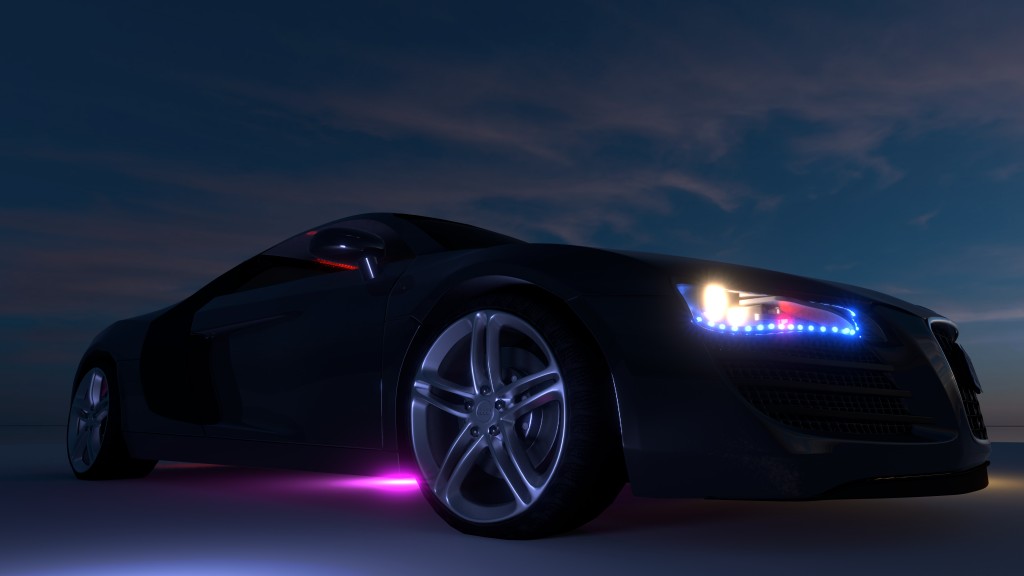 Black Audi R8 High Poly Model  preview image 1